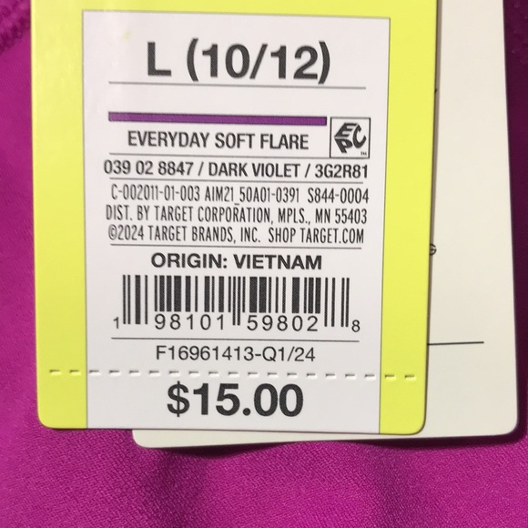 All In Motion Everyday Soft High Rise Flare Leggings Girls Size 10/12 | NWT - Picture 6 of 7